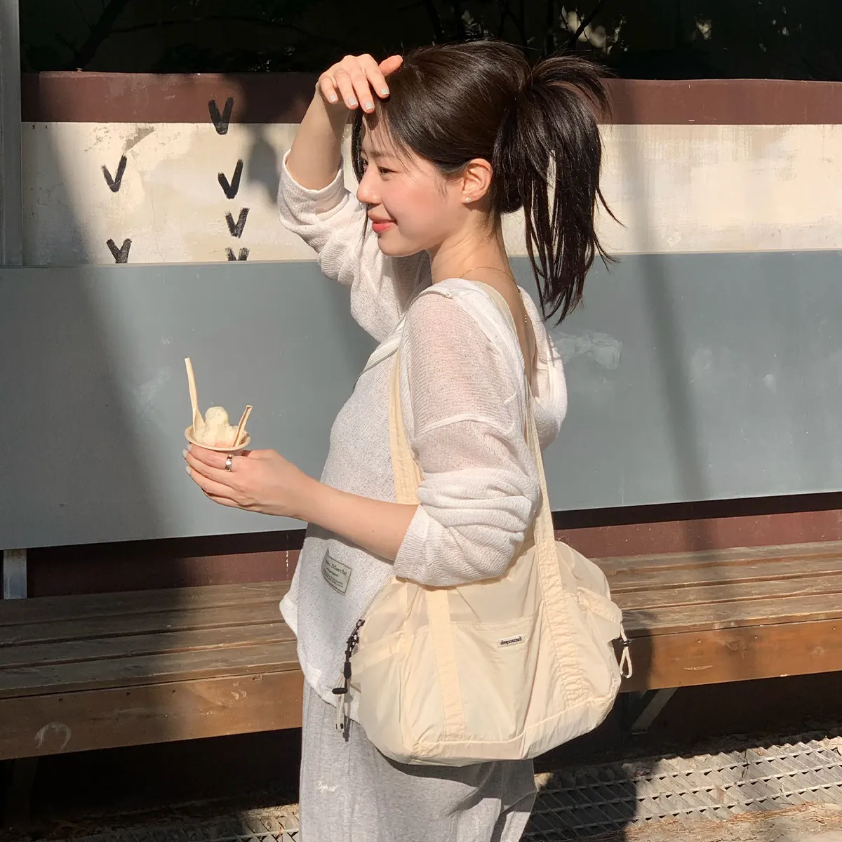 실용적인 나일론 더플백