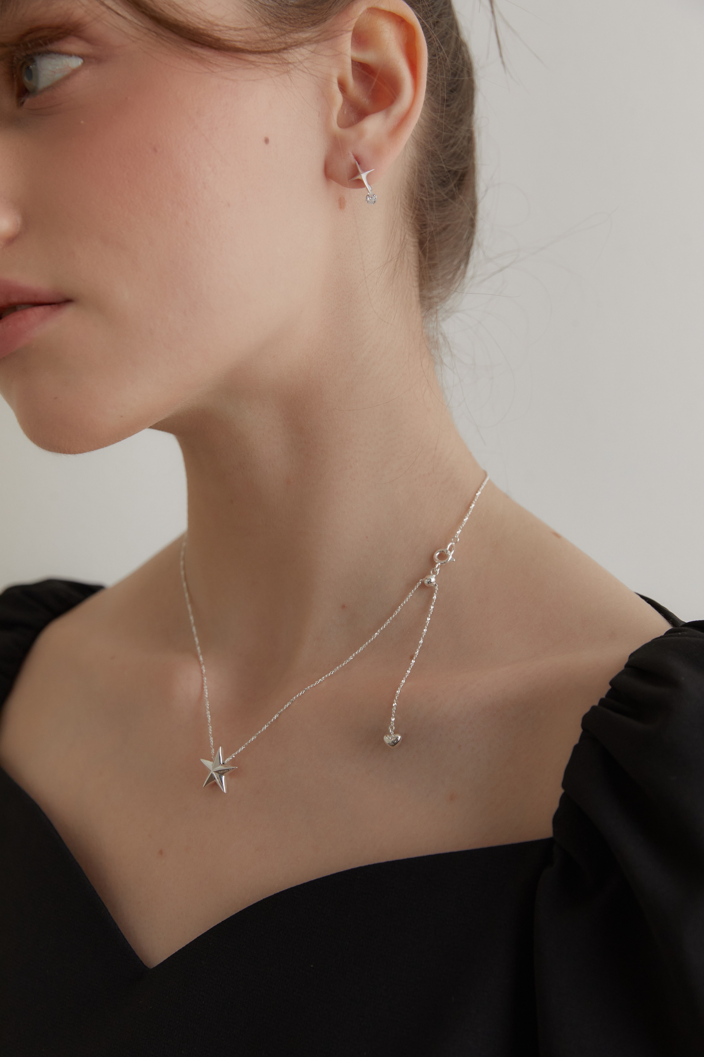 ☆TATIANA☆ SILVER925 Opal Rough Heart Pearl Necklace NZ2033