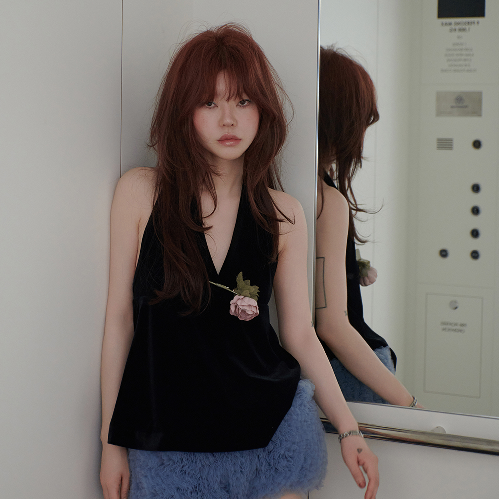 freckle seoul クロップドブラウス trim crop blouse トルネード