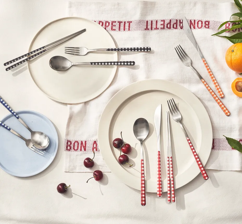 체크 무늬의 귀여운 매력