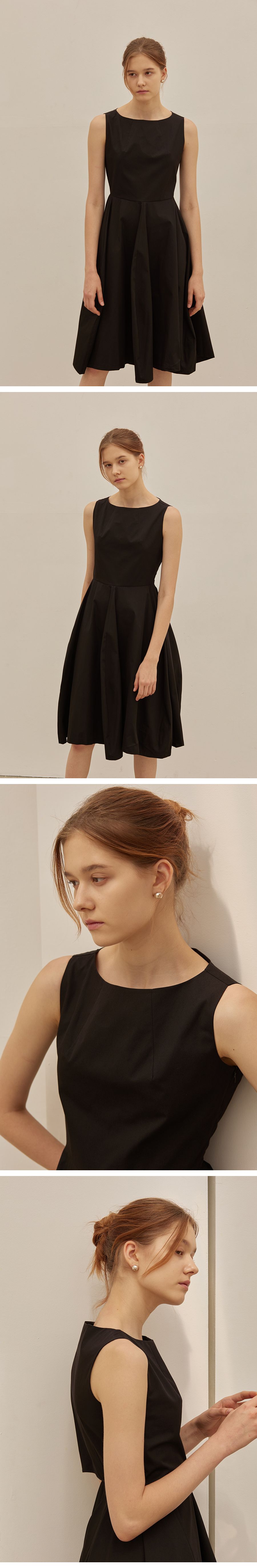 CUT OUT BACK FLARE ONE PIECE (SLEEVELESS) (2colors) - 감도