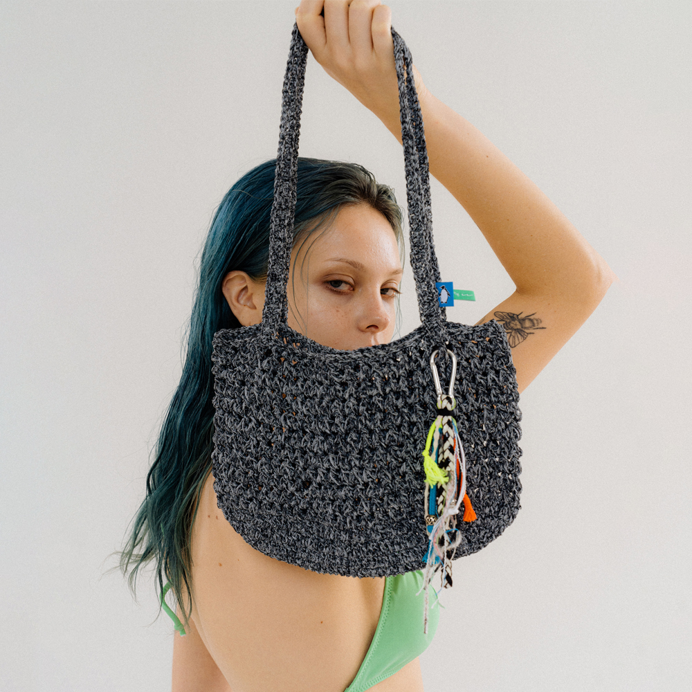 ★OROGEE★TANGLED SWIM KNIT BAG★Pink★韓国★大人気★ Tangled Swim Knit Bag_Pink - 감도 깊은 취향 셀렉트샵 29CM