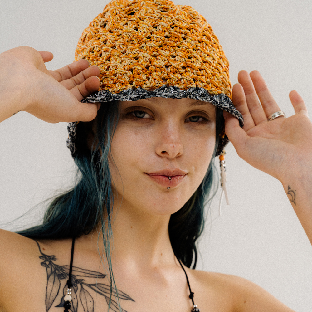 ★orogee★ Shell knit bucket hatOrange O23AC03OR Shell knit bucket hat_Orange - 감도 깊은 취향 셀렉트샵 29CM
