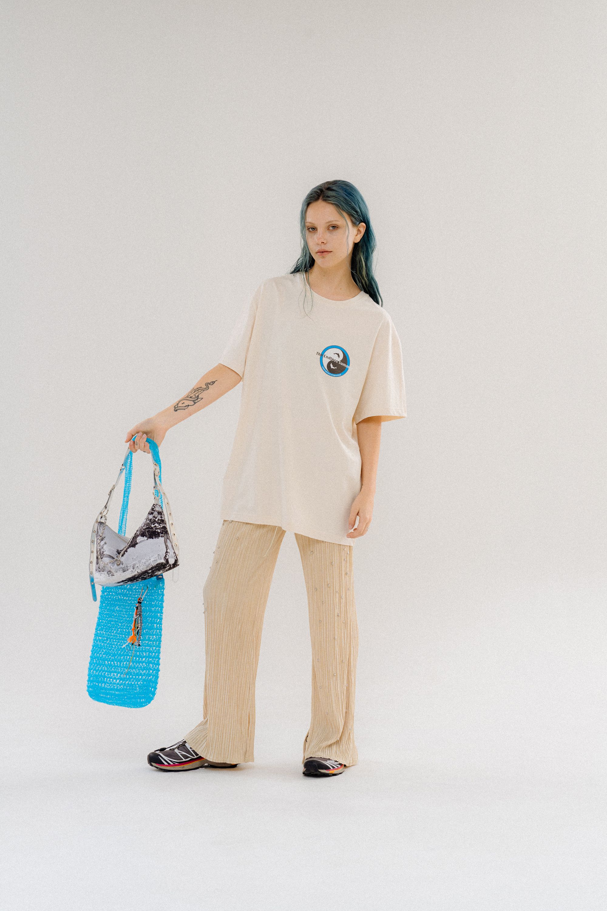 ★OROGEE★SWIM KNIT BAG★Light Blue★韓国★大人気★ MUSINSA | OROGEE Swim Knit Bag-Light Blue