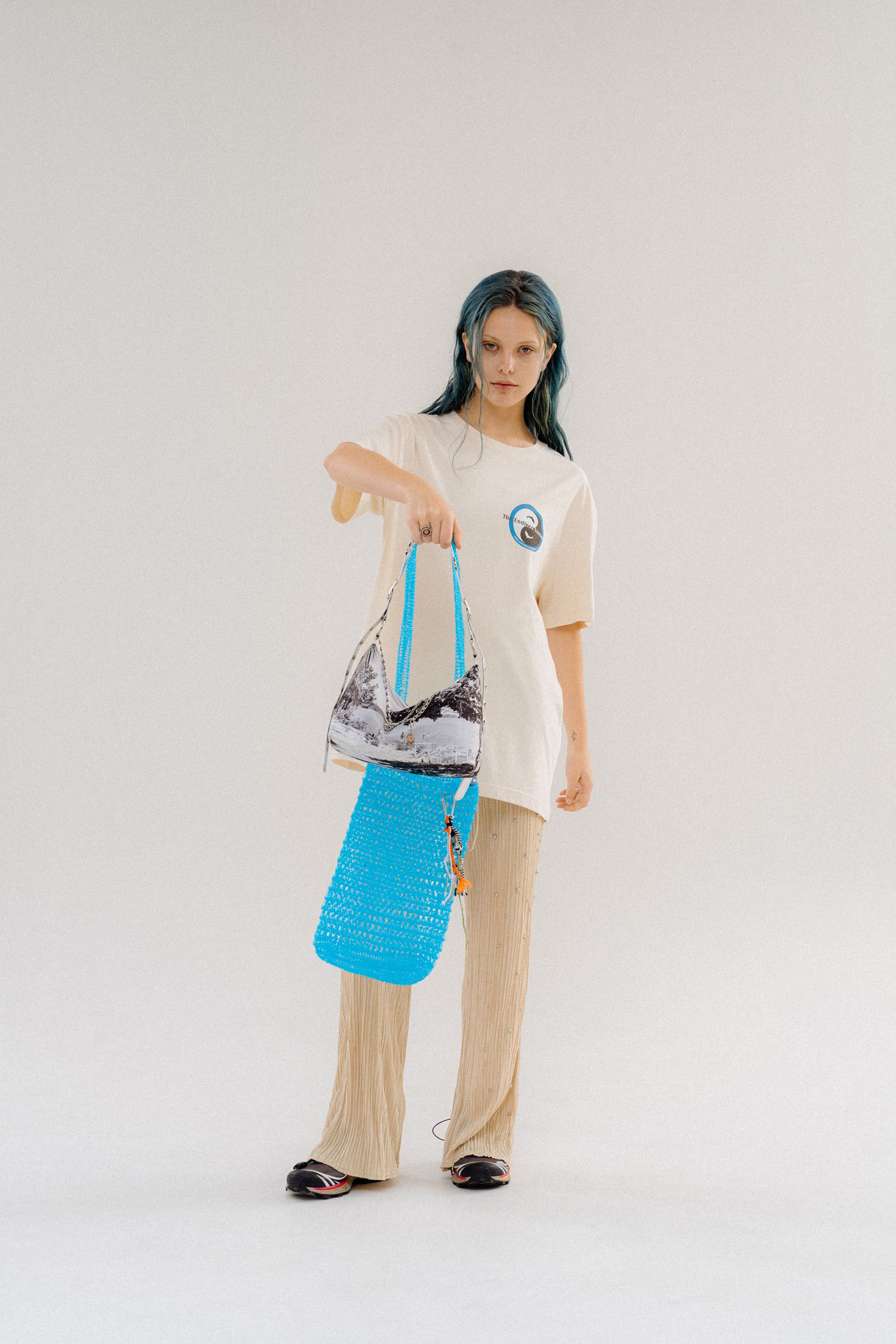 ★OROGEE★SWIM KNIT BAG★Light Blue★韓国★大人気★ MUSINSA | OROGEE Swim Knit Bag-Light Blue