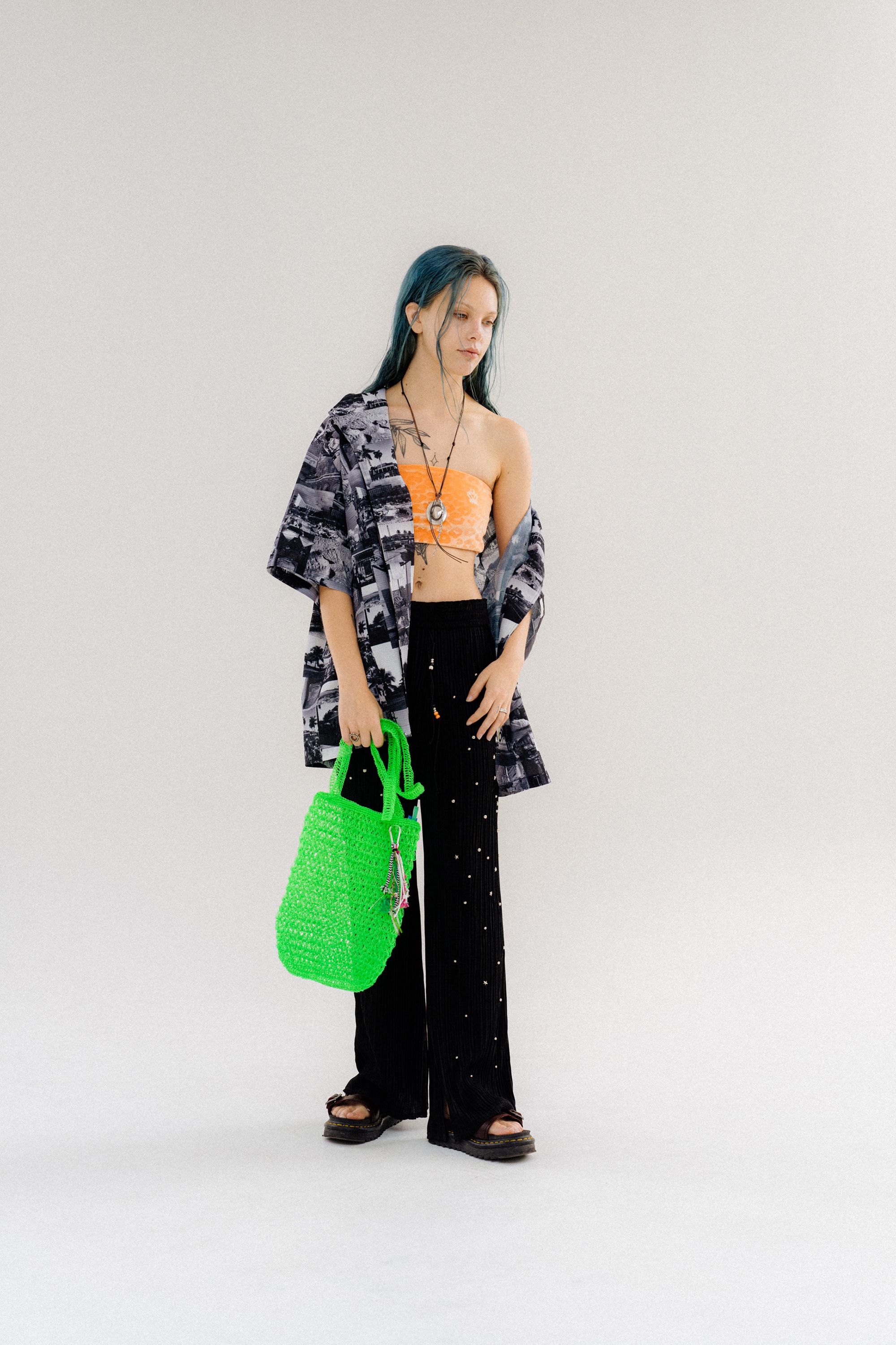 ★orogee★ Swim Knit Bag Green O22BG02IG MUSINSA | OROGEE Swim Knit Bag-Island Green