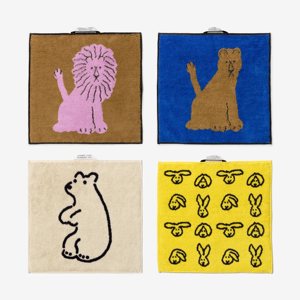 ANIMAL HAND TOWEL 4P SET - 1