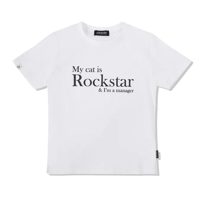 【JOEGUSH 】 My cat is Rockstar (CROP VER.) /追跡付 JOEGUSH（ジョーガッシュ）の「My cat is Rockstar L/S (CROP
