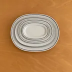 [폴바살] 코발트 블루 오벌 플레이트 4종