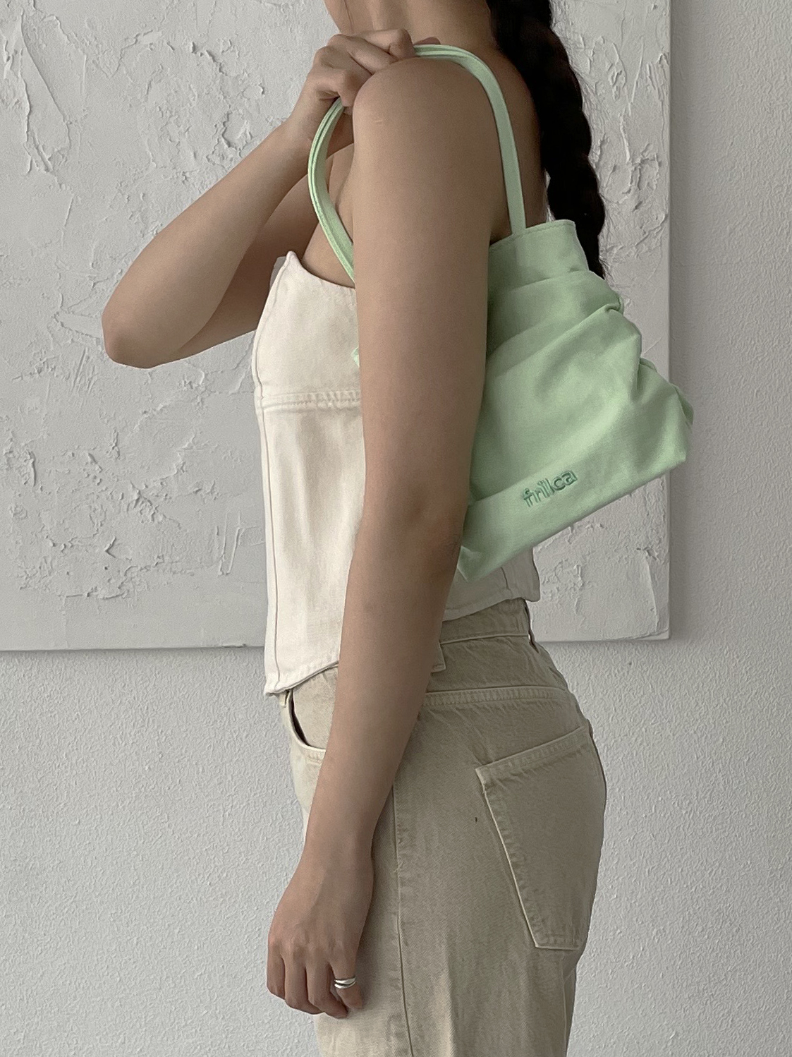 ☆韓国の人気☆【FRILCA】☆TOTE BAG MINT トートバッ.グ☆ FRILCA TOTE BAG_MINT - 감도 깊은 취향 셀렉트샵 29CM