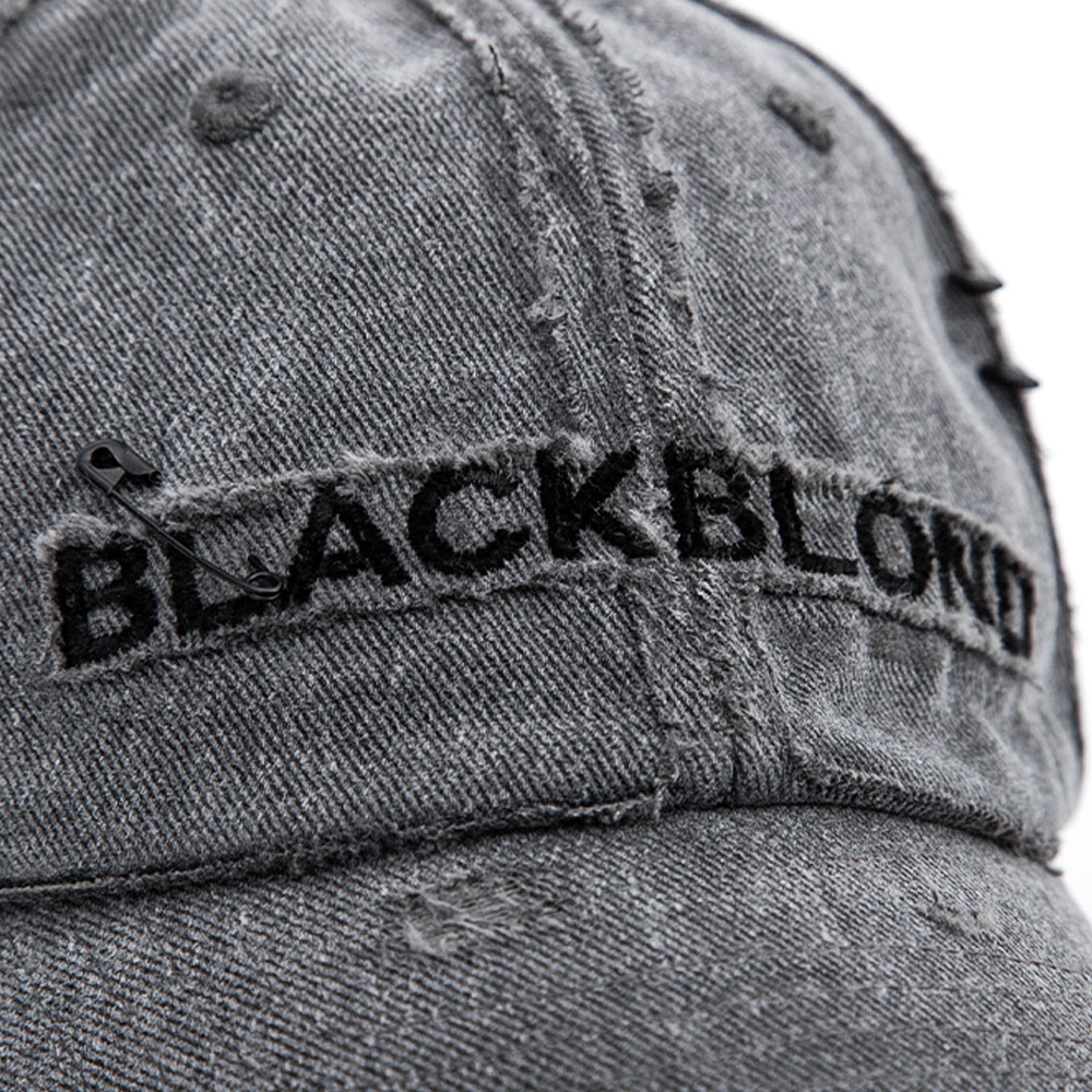 BLACKBLONDのBBD Cross Damage Custom Denim Cap 全3色 BBD Cross Damage Custom Denim Cap (Black) - BLACKBLOND | 60
