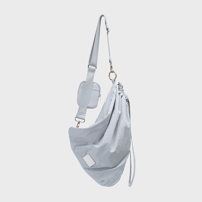 Fabric Hobo Bag_Fog Blue