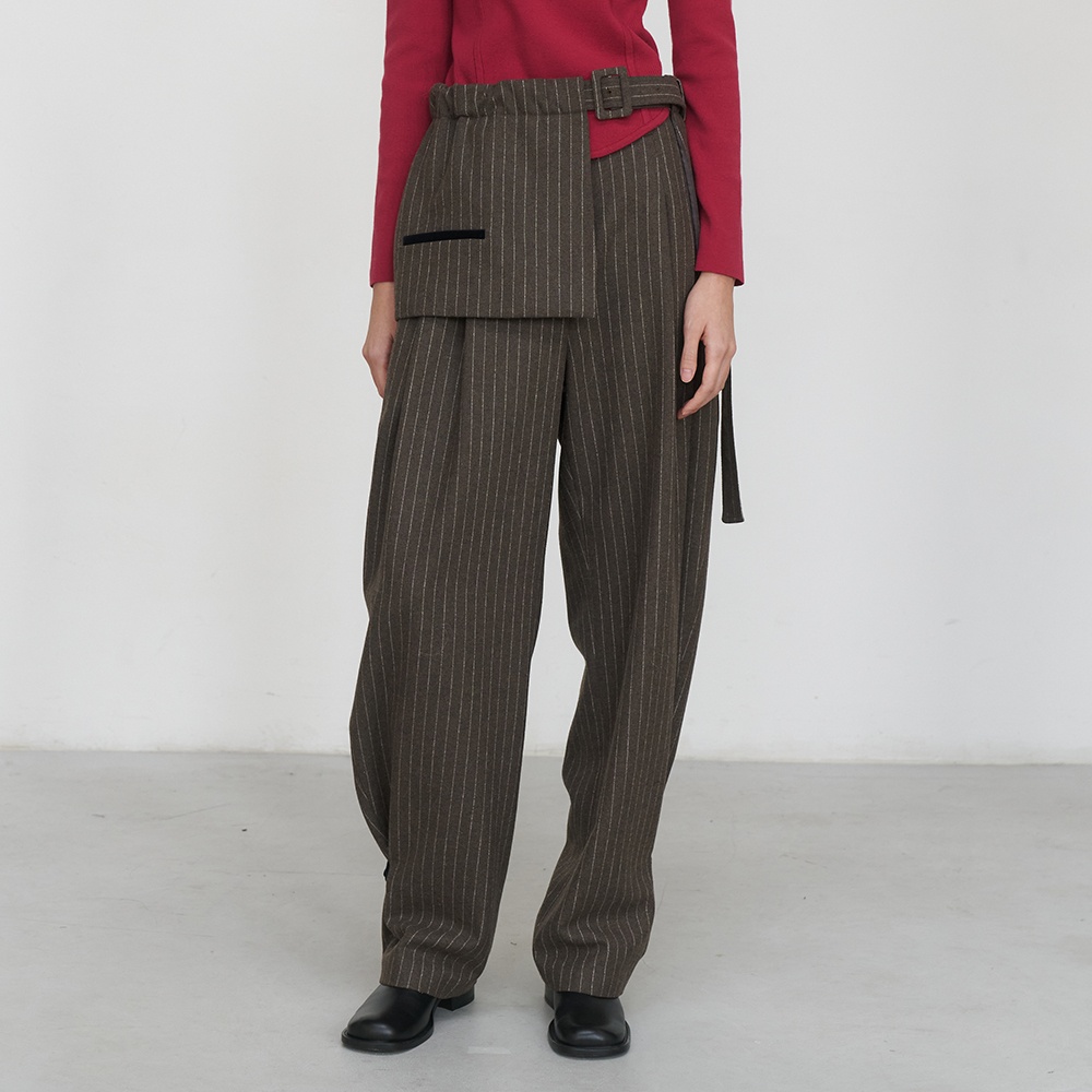 STRIPE WIDE TUCK WOOL PANTS - 감도 깊은 취향 셀렉트샵 29CM