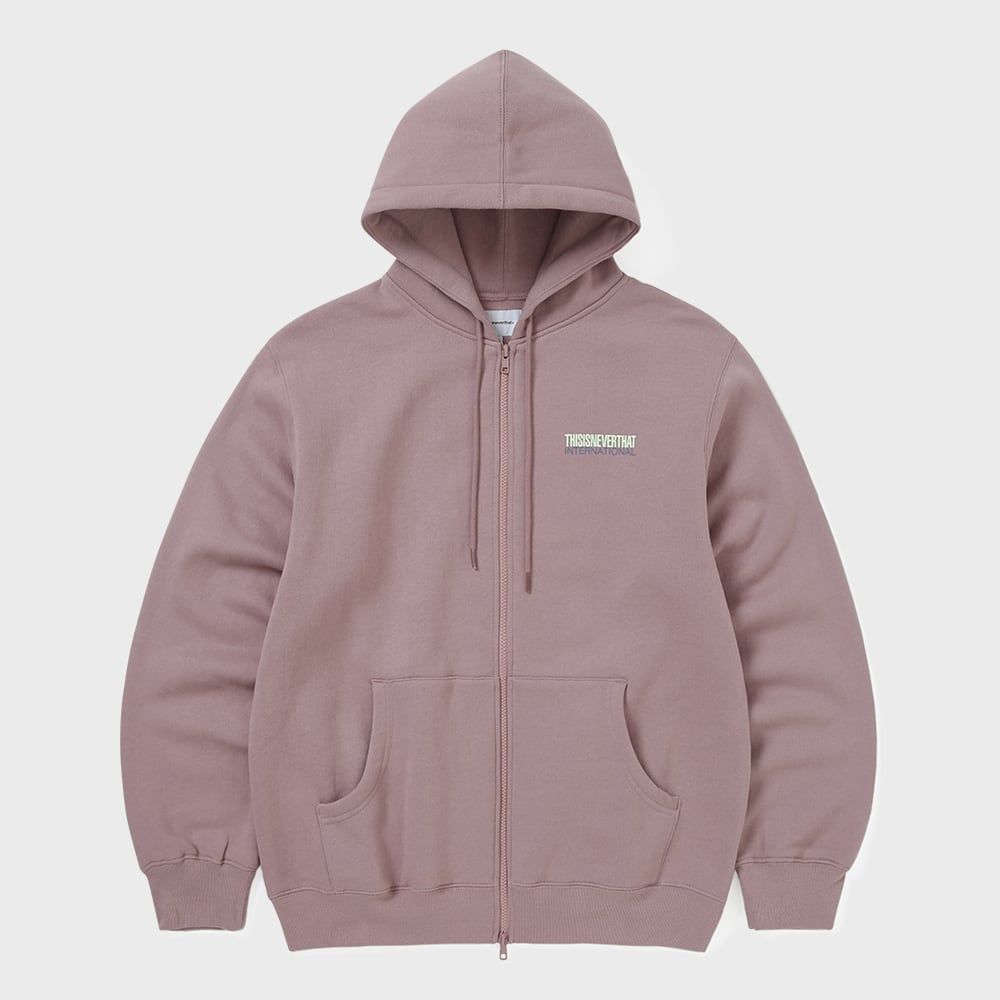 CP INTL. Logo Zip Hoodie Dusty Pink - 감도 깊은 취향 셀렉트샵 29CM