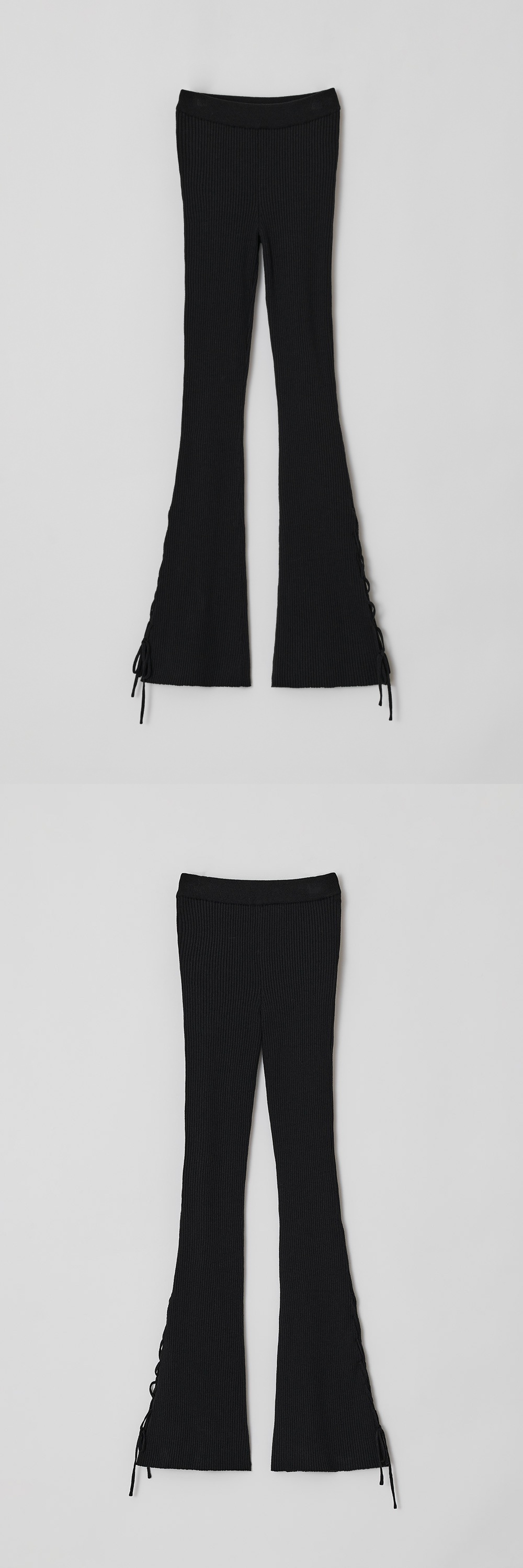 ★ DIAGONAL★ SLIT LACE UP KNIT PANTS black DA233PT01BK SLIT LACE UP KNIT PANTS (black) - 감도 깊은 취향 셀렉트샵 29CM