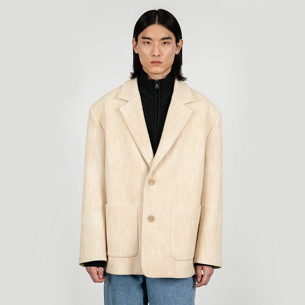 OVERSIZED WOOL JACKET (BEIGE) - 감도 깊은 취향 셀렉트샵 29CM