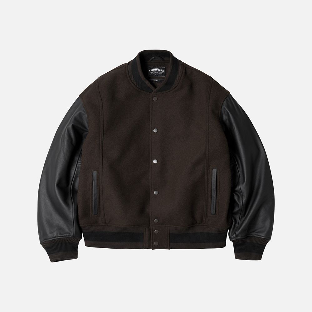 Vegan Leather] Raglan Varsity Jacket Black - 감도 깊은 취향 셀렉트샵 29CM