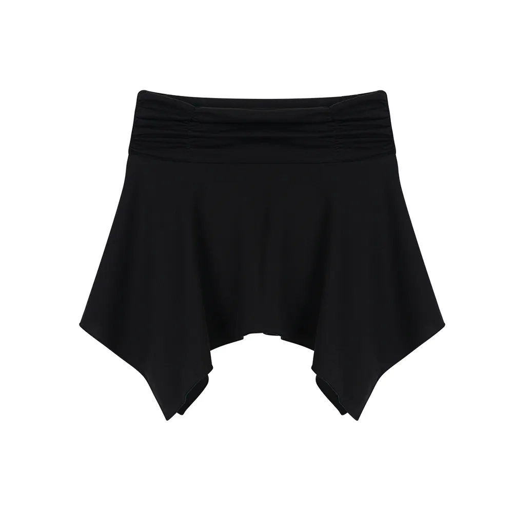 ◆ITZAVIBE◆ COTTON FLARE MINI SKIRT IBC23WSK18BK IBC23WSK18BK] COTTON FLARE MINI SKIRT - ITZAVIBE