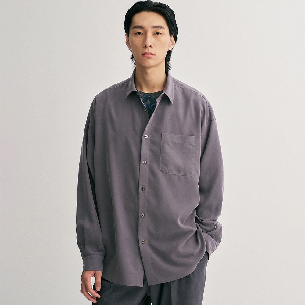 예약배송_23AW Reverb Relaxed - Shirt (Graphite) - 감도 깊은 취향