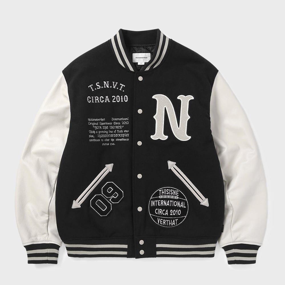 NFND Logo Nylon Varsity Jacket - Navy - 감도 깊은 취향 셀렉트샵 29CM