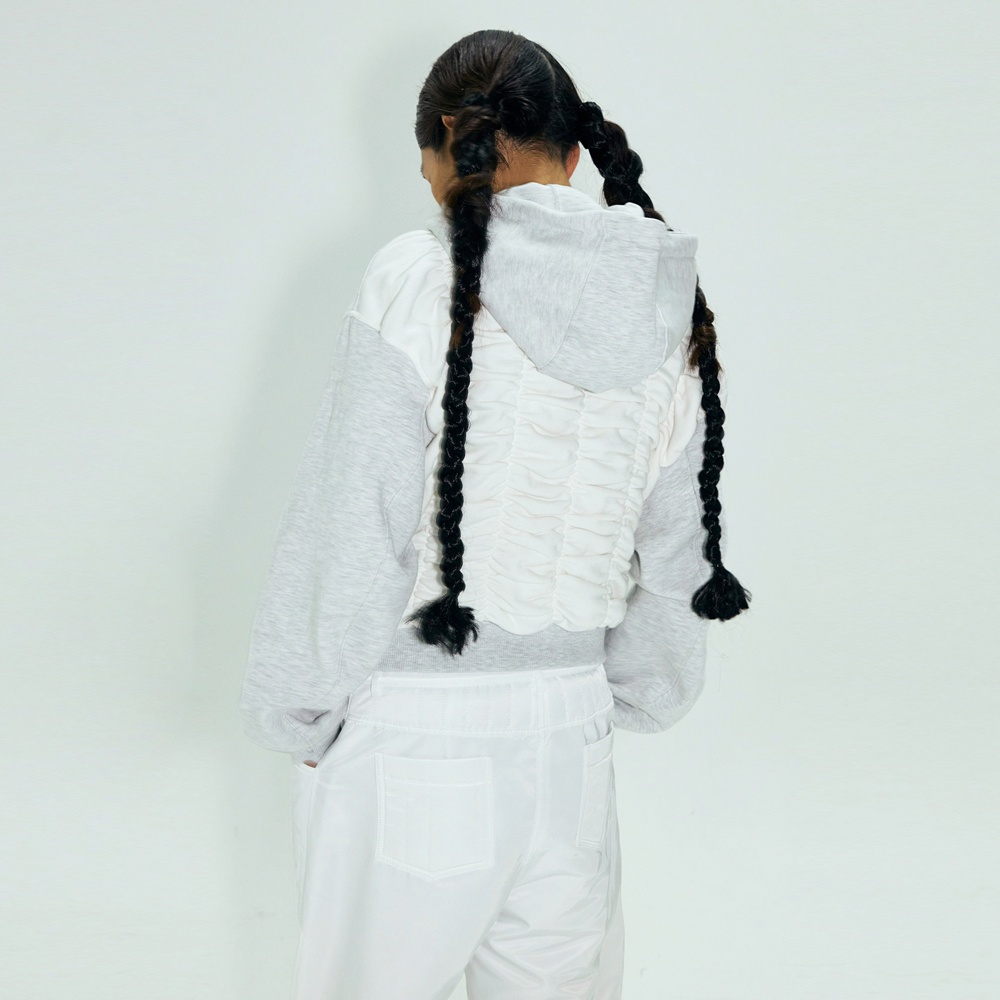 Gimme the young☆G_RIBBON SHIRRING TOP-