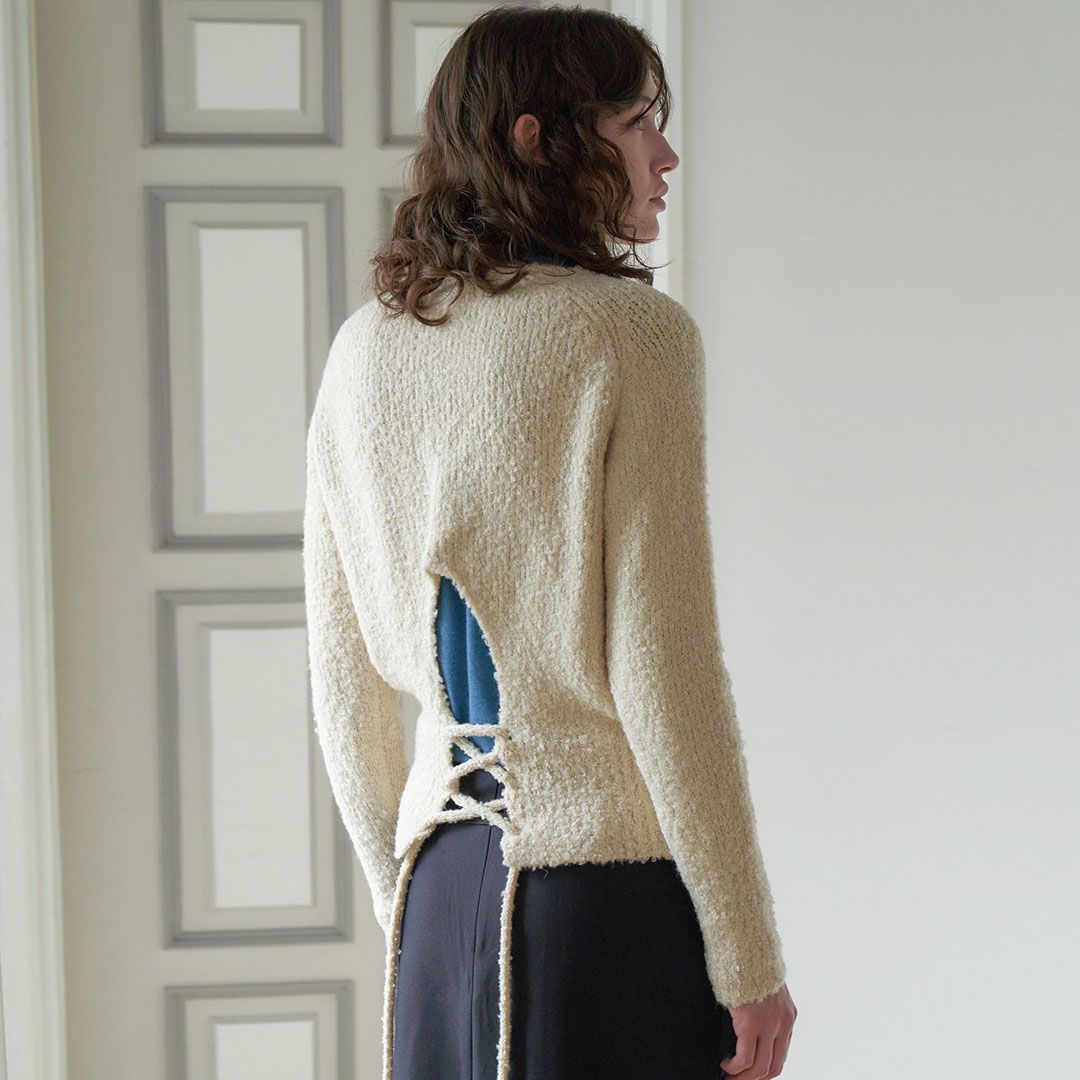BACK STRING KNIT [ CREAM ] - 감도 깊은 취향 셀렉트샵 29CM