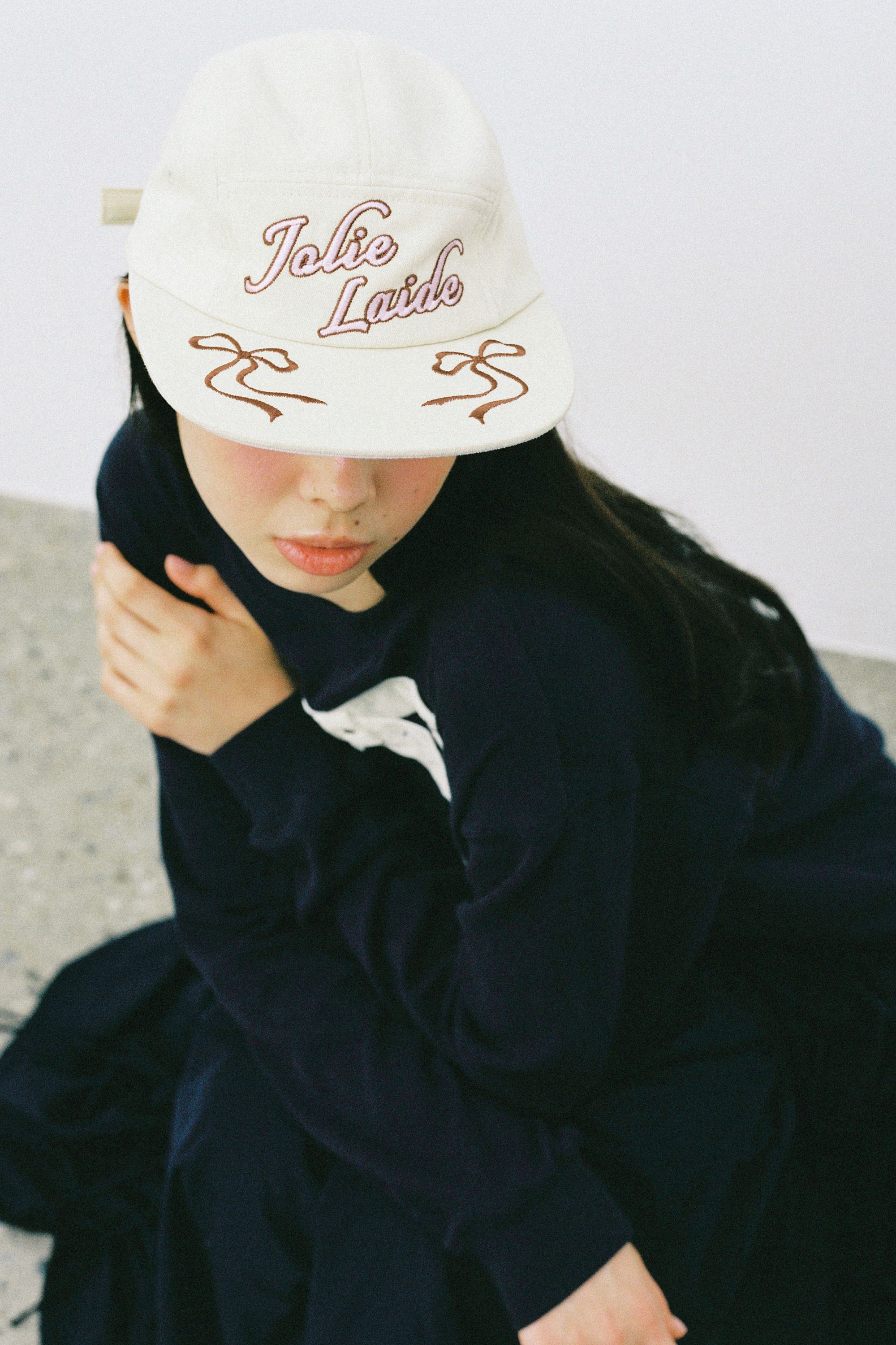 [JOLIE LAIDE]■韓国大人気■Double ribbon ball cap JOY\
