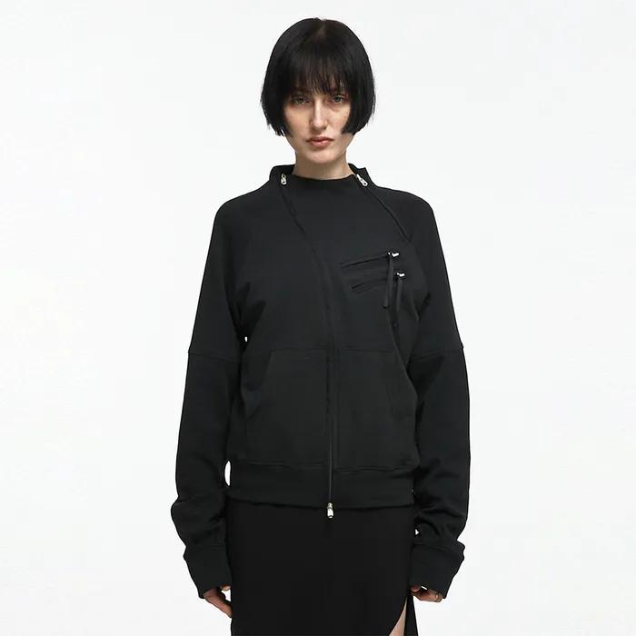 ZIP DETAIL TRACK JERSEY BLACK - 감도 깊은 취향 셀렉트샵 29CM