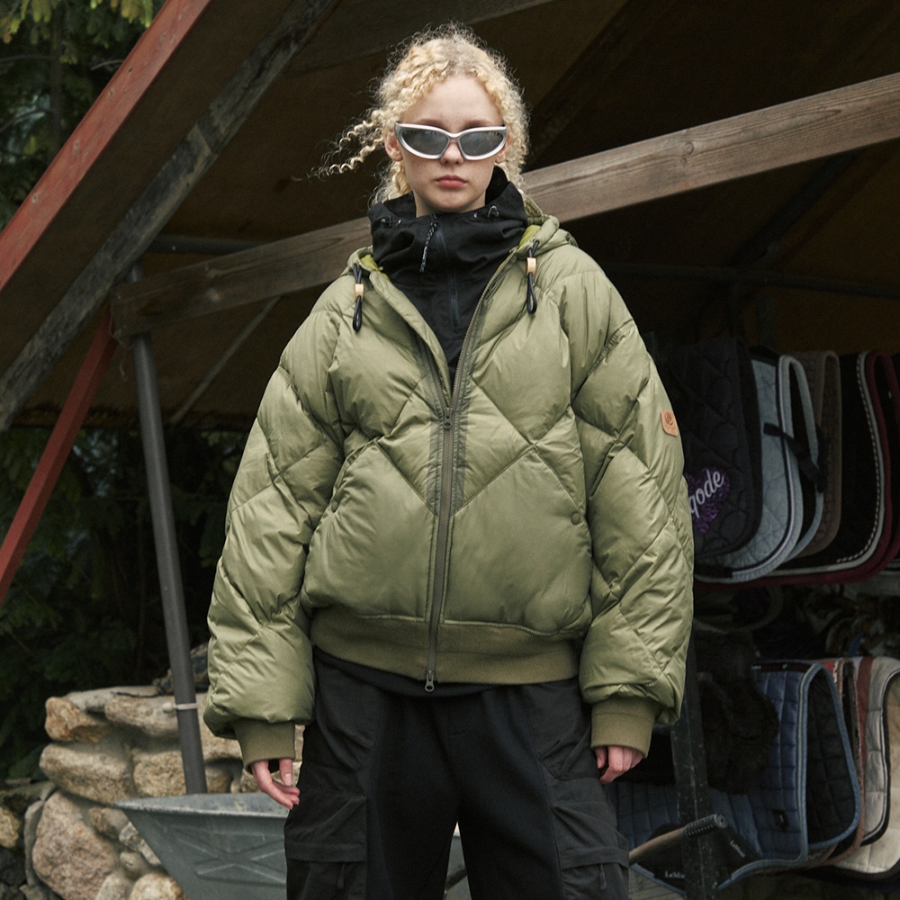 HOODED FLIGHT DOWN JACKET OLIVE_FP4WD88U - 감도 깊은 취향 셀렉트샵