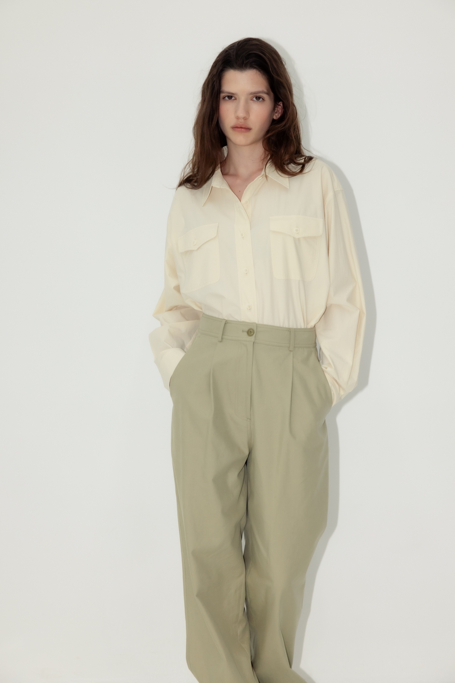 Portree Belted Trousers - White