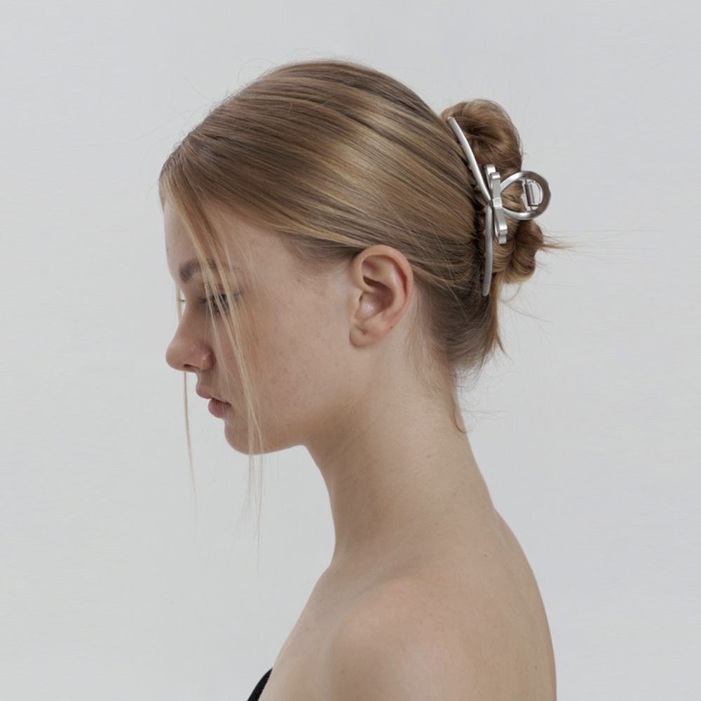 petit ribbon metal hair claw silver 감도 깊은 취향 셀렉트샵 29CM