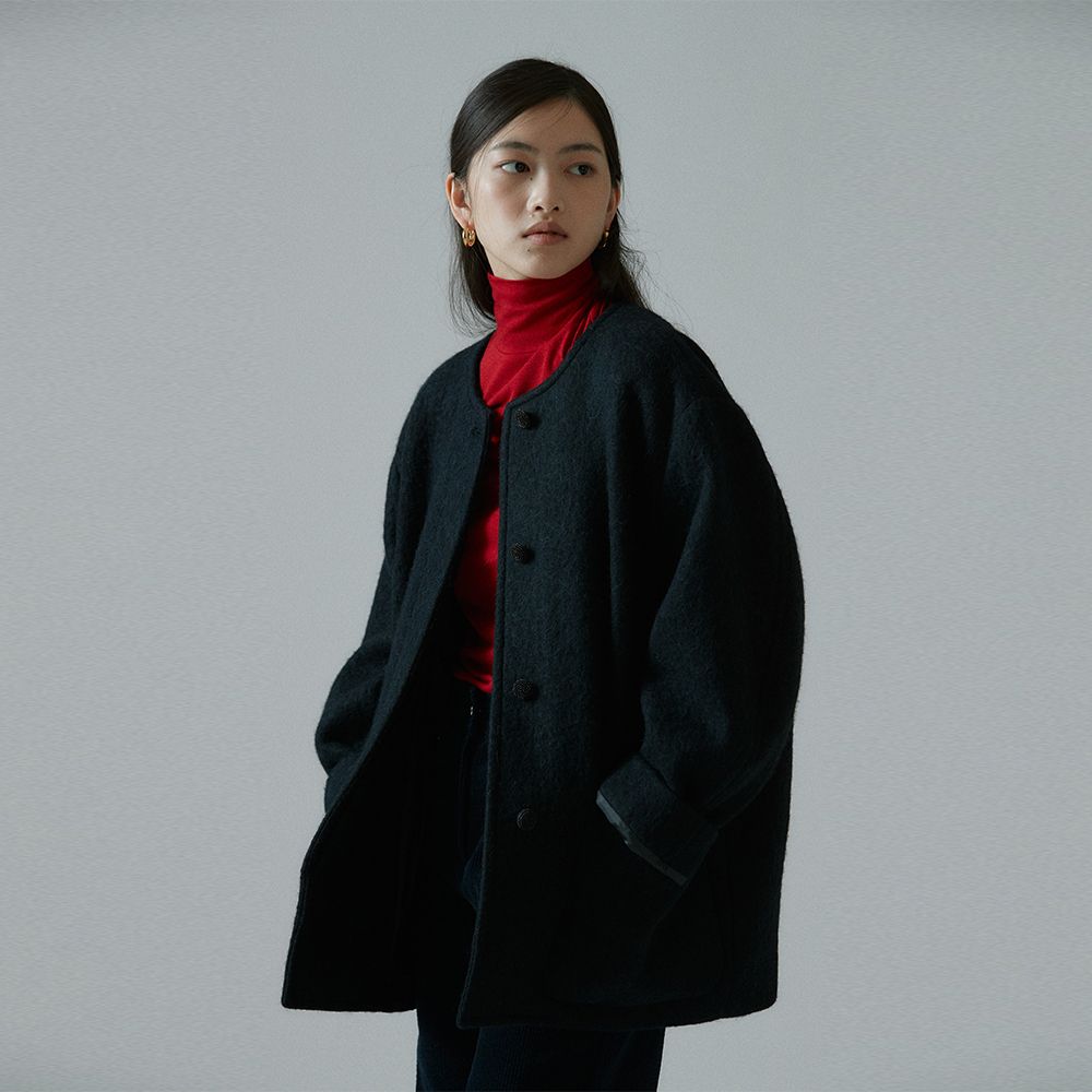 Oversized Half Coat-navy - 감도 깊은 취향 셀렉트샵 29CM