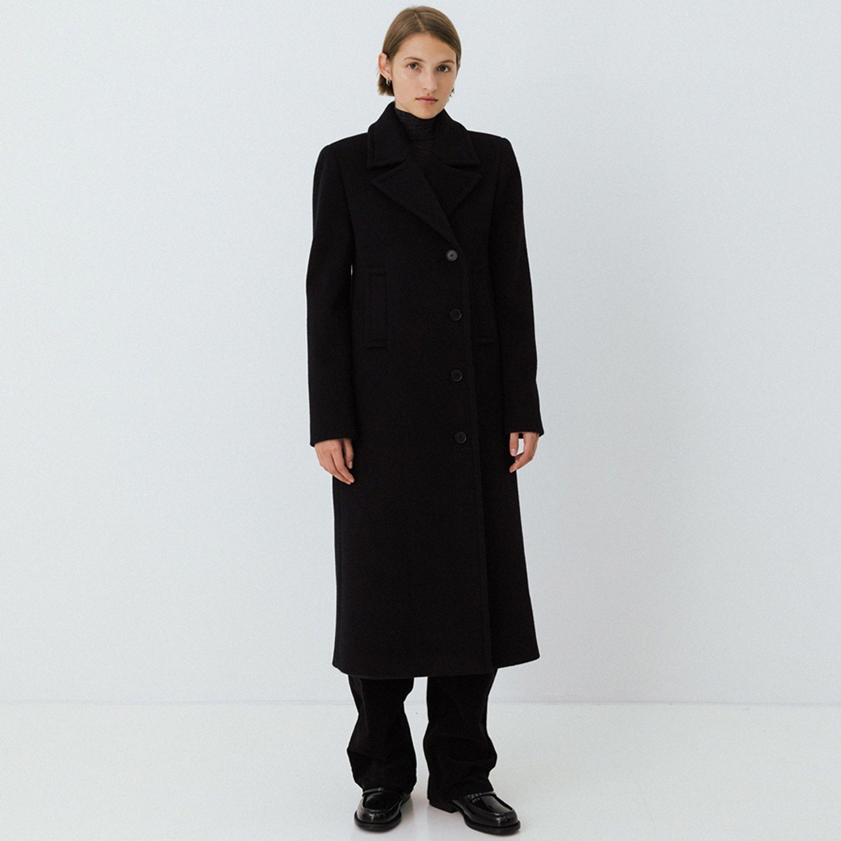 wool double-breasted coat (black) - 감도 깊은 취향 셀렉트샵 29CM