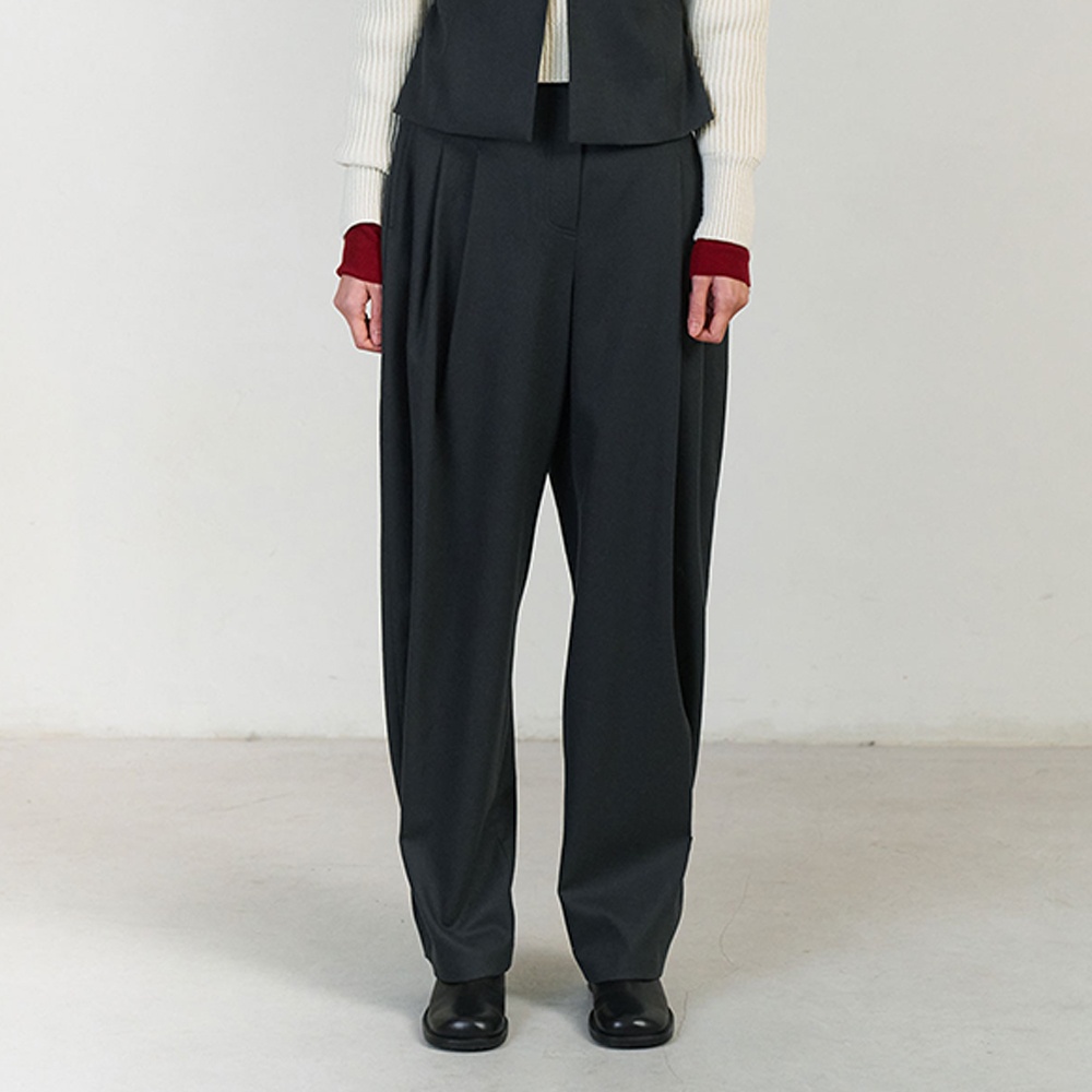 SOLID WIDE TUCK WOOL PANTS - 감도 깊은 취향 셀렉트샵 29CM