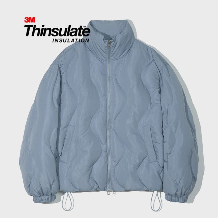3M Thinsulate Featherless Curved Puffer Short Padding Blue 감도 깊은 취향