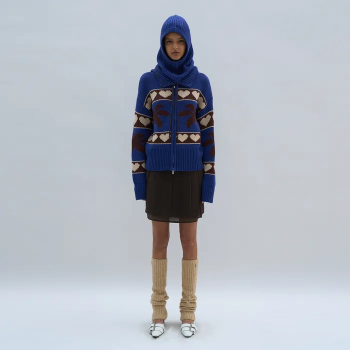 ☆関税込☆PARTIMENTO★STITCH POINTED NECK WARMER HOODIE★ YanHoo Half Button Drop Shoulder Hoodie Oversized Women's