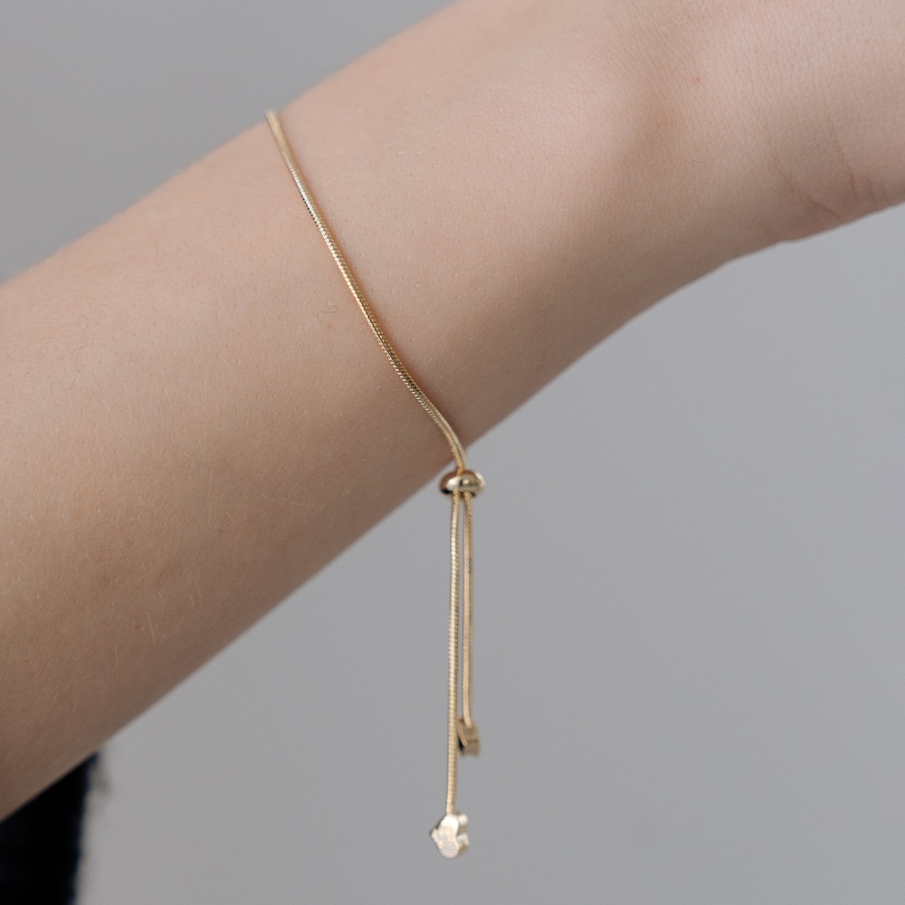 [silver925] TB027 heart tie a knot bracelet