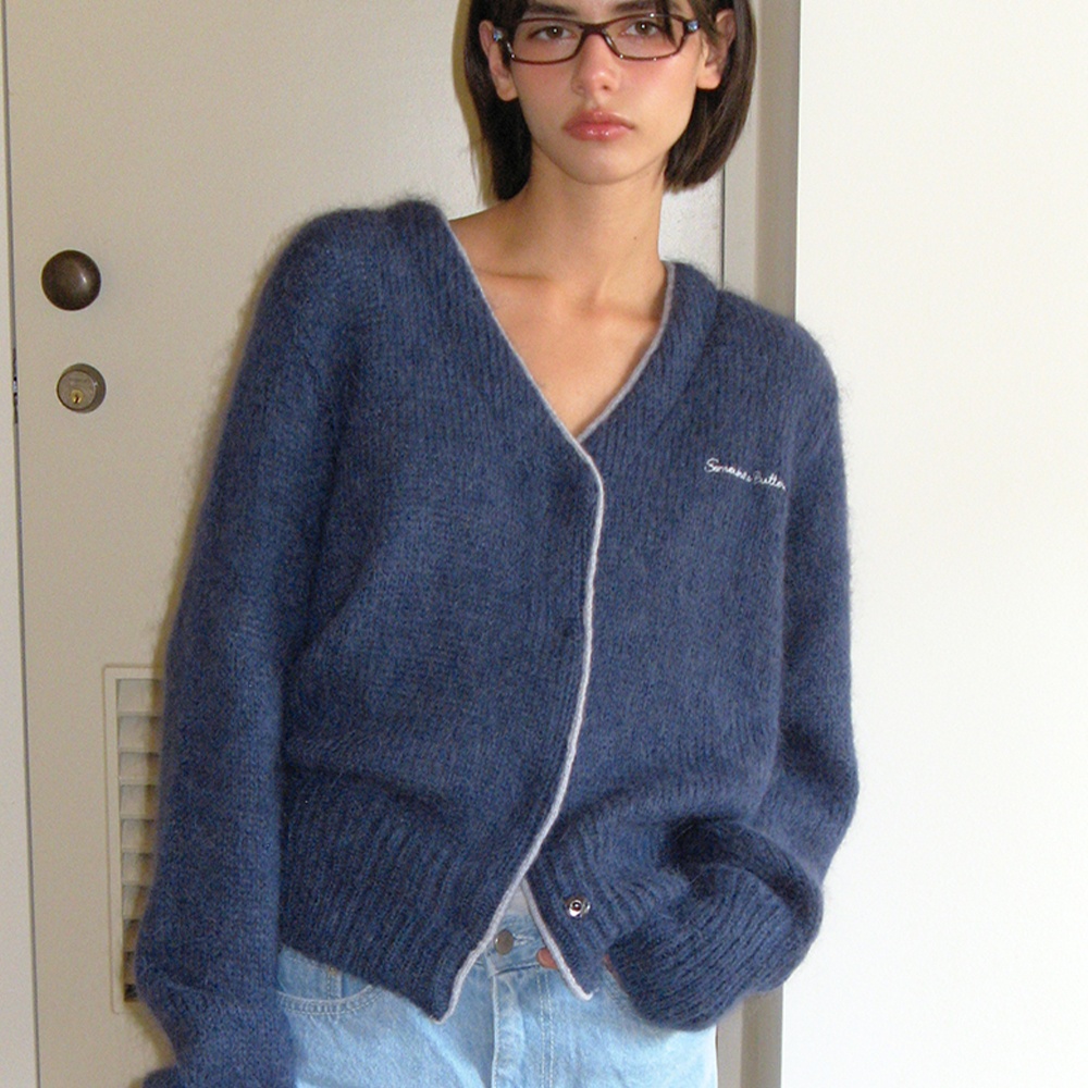 Kid mohair cardigan - vintage blue - 감도 깊은 취향 셀렉트샵 29CM