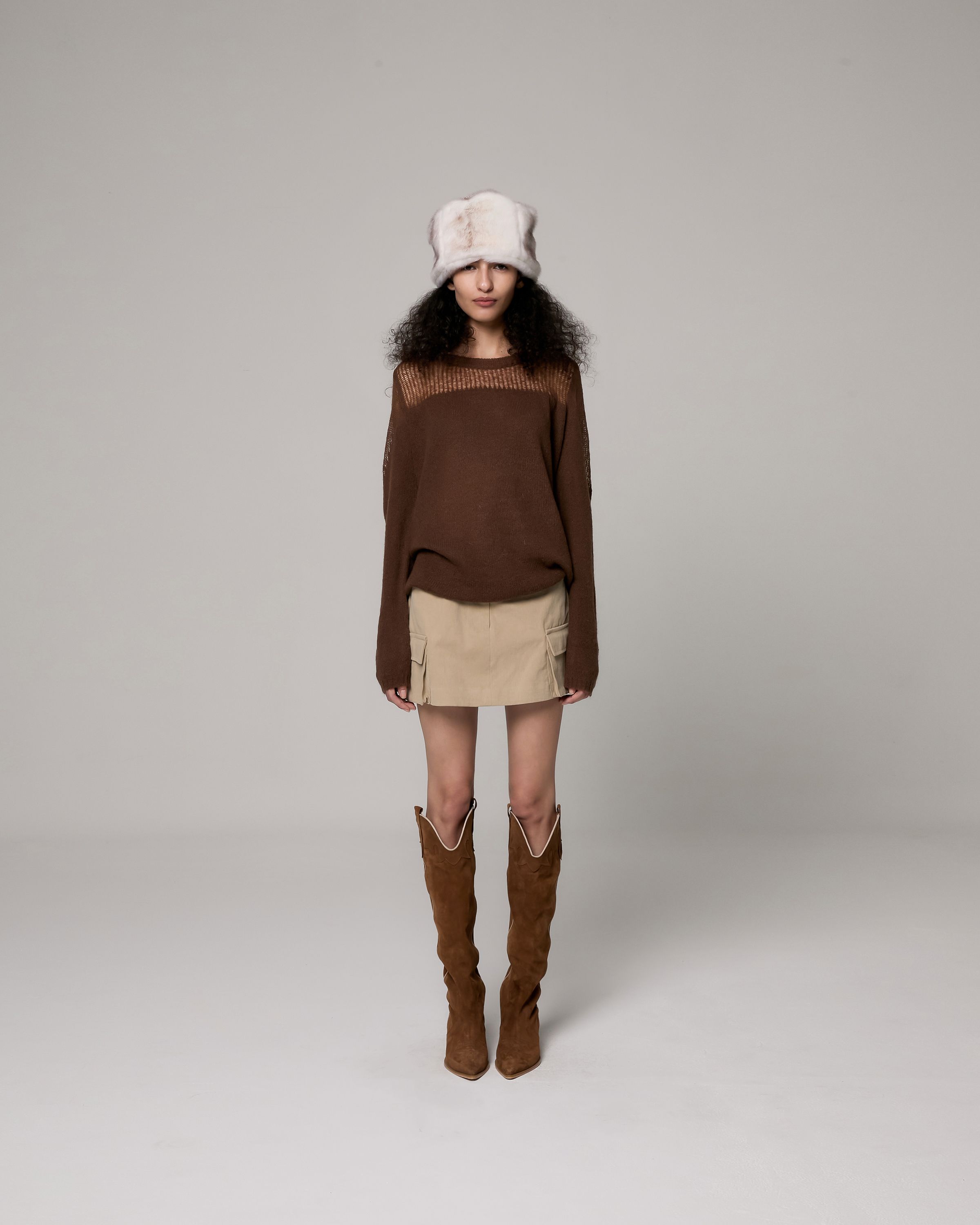 PEACHED COTTON CARGO SKIRT, BEIGE - 감도 깊은 취향 셀렉트샵 29CM