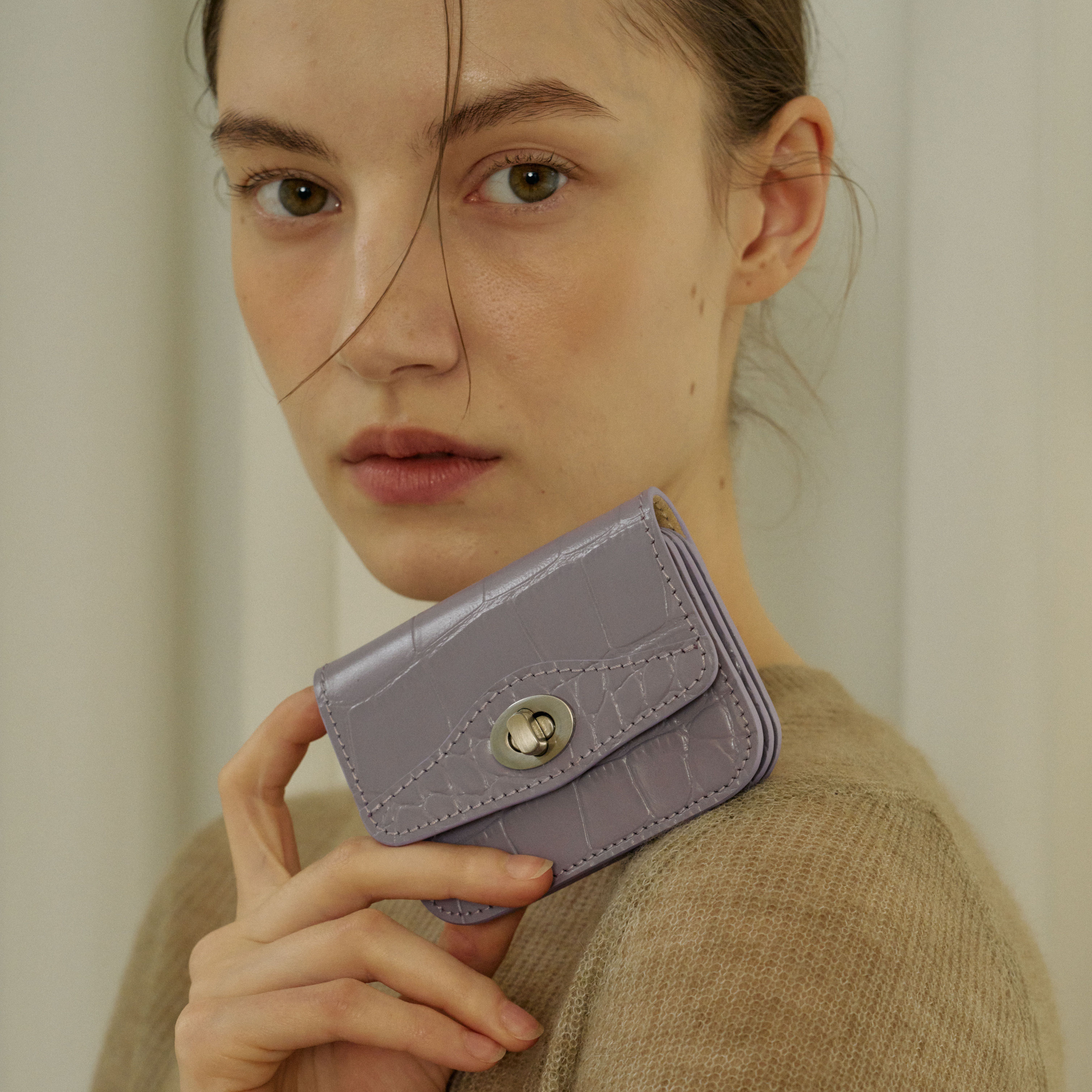 長財布 you a use Wonder wallet Croc lavender Gold/Silver b755ec2bfbff4.jpeg
