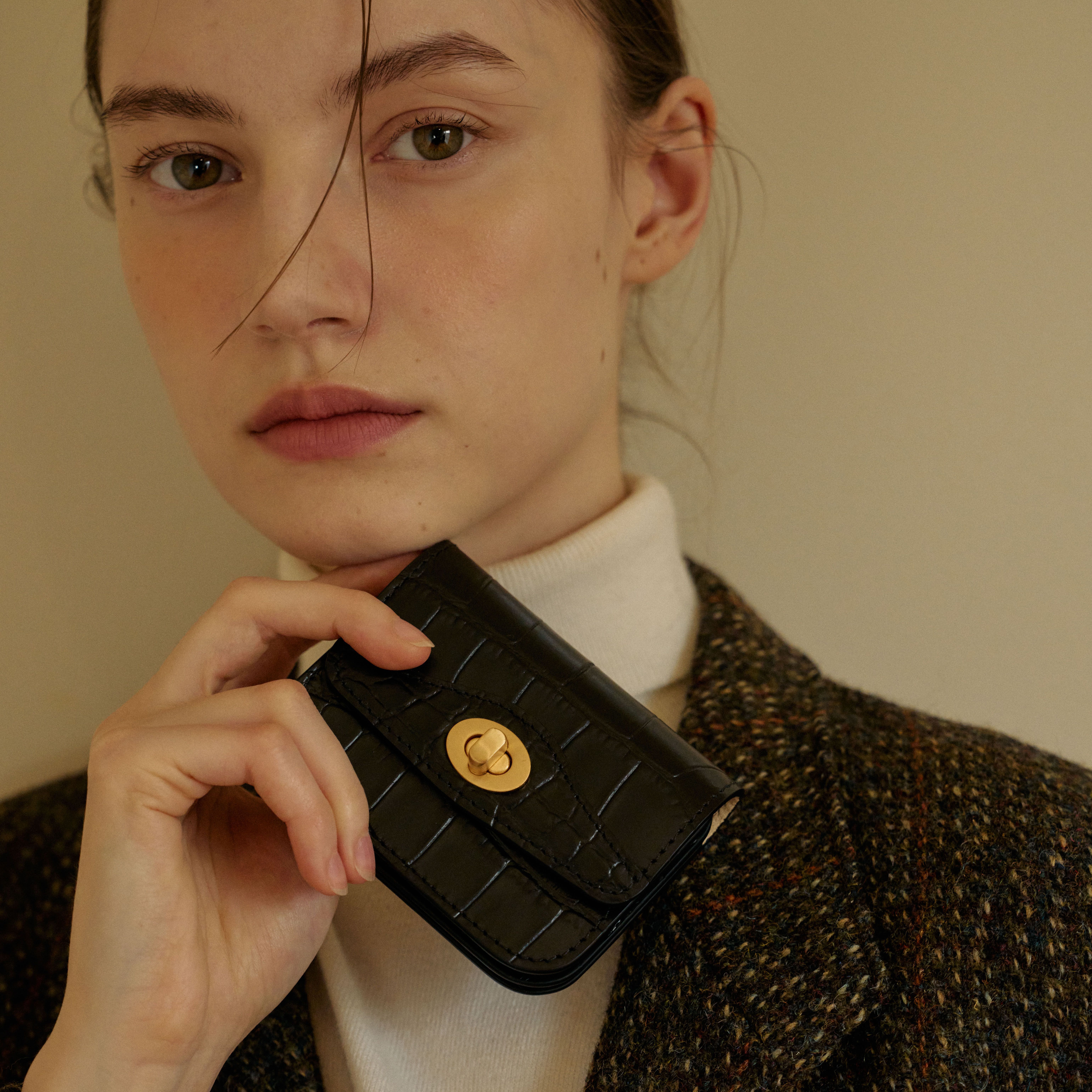 折りたたみ財布 you a use Wonder wallet (Croc black) Wonder wallet (Croc black) - 감도 깊은 취향 셀렉트샵 29CM