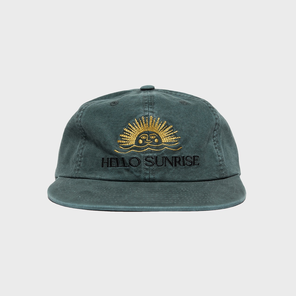 HELLO SUNRISE Arch Logo 6Panel Cap Green - 帽子