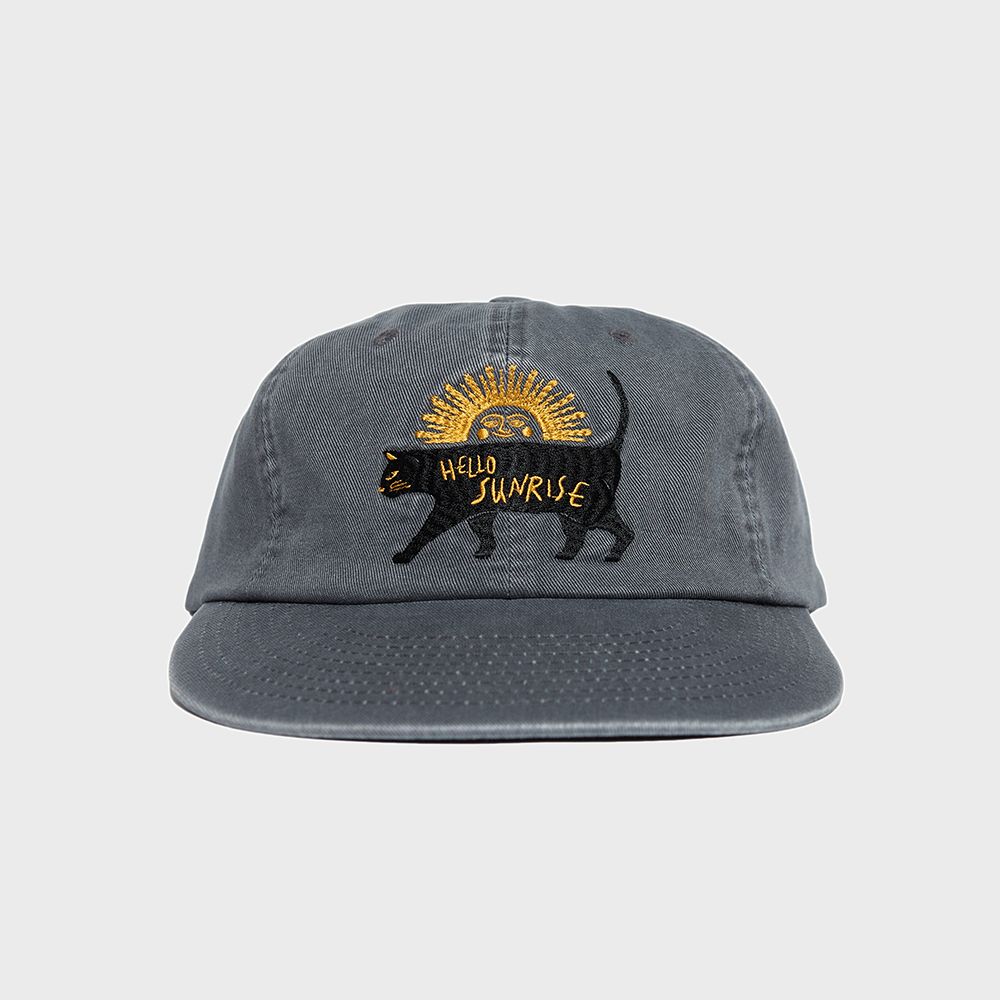 Washed Sunrise Cat Logo 6Panel Cap (Vintage Gray) - 감도 깊은 취향 셀렉트샵 29CM