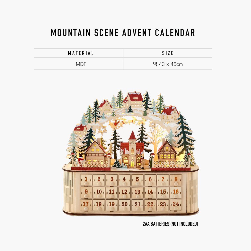 MOUNTAIN SCENE ADVENT CALENDAR