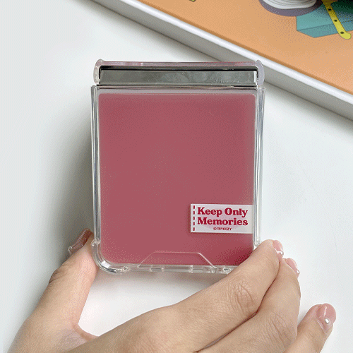 [Z FLIP 3 4 5 호환] 트라이코지 솔리드 라벨 뮤트 갤럭시Z플립시리즈 투명범퍼케이스 감도 깊은 취향 셀렉트샵 29CM