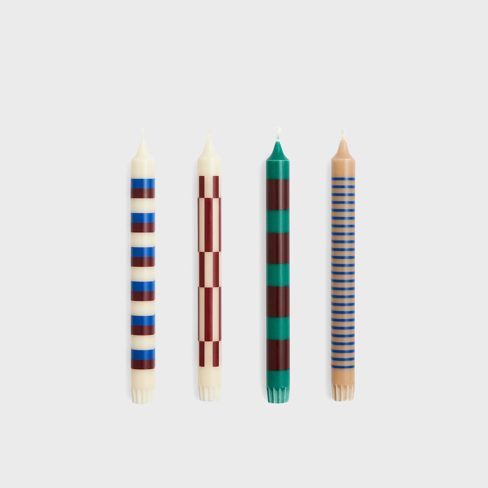 [HAY] Pattern Candle Set of 4, 그린/블루/브라운 - 감도 깊은 취향 셀렉트샵 29CM