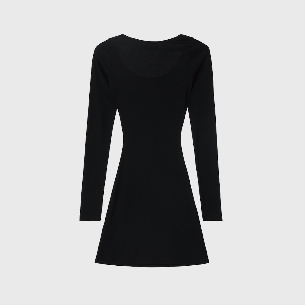 ★GLOWNY★G CLASSIC RIB MINI DRESS (CHARCOAL)★正規品/送料込 G CLASSIC RIB MINI DRESS (BLACK) - 감도 깊은 취향 셀렉트샵 29CM