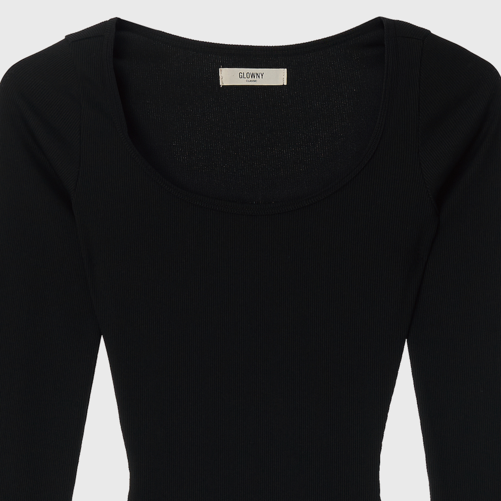 ★GLOWNY★G CLASSIC RIB MINI DRESS (CHARCOAL)★正規品/送料込 G CLASSIC RIB MINI DRESS (BLACK) - 감도 깊은 취향 셀렉트샵 29CM