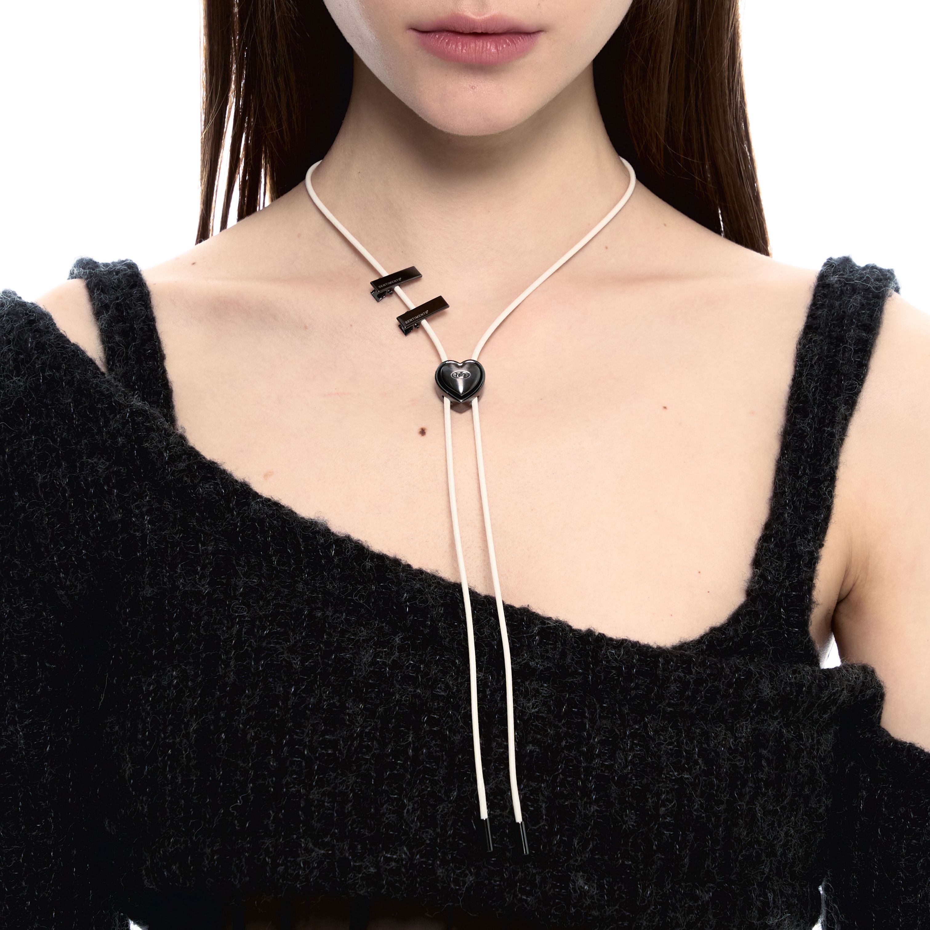 ★SENTIMENTS★ NO.483 [BLACK] HEART CODE LOCK NECKLACE MUSINSA | SENTIMENTS NO.483 [BLACK] HEART CODE LOCK NECKLACE