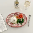 [클레이탄] 다이아나로즈 핑크 오벌 플레이트